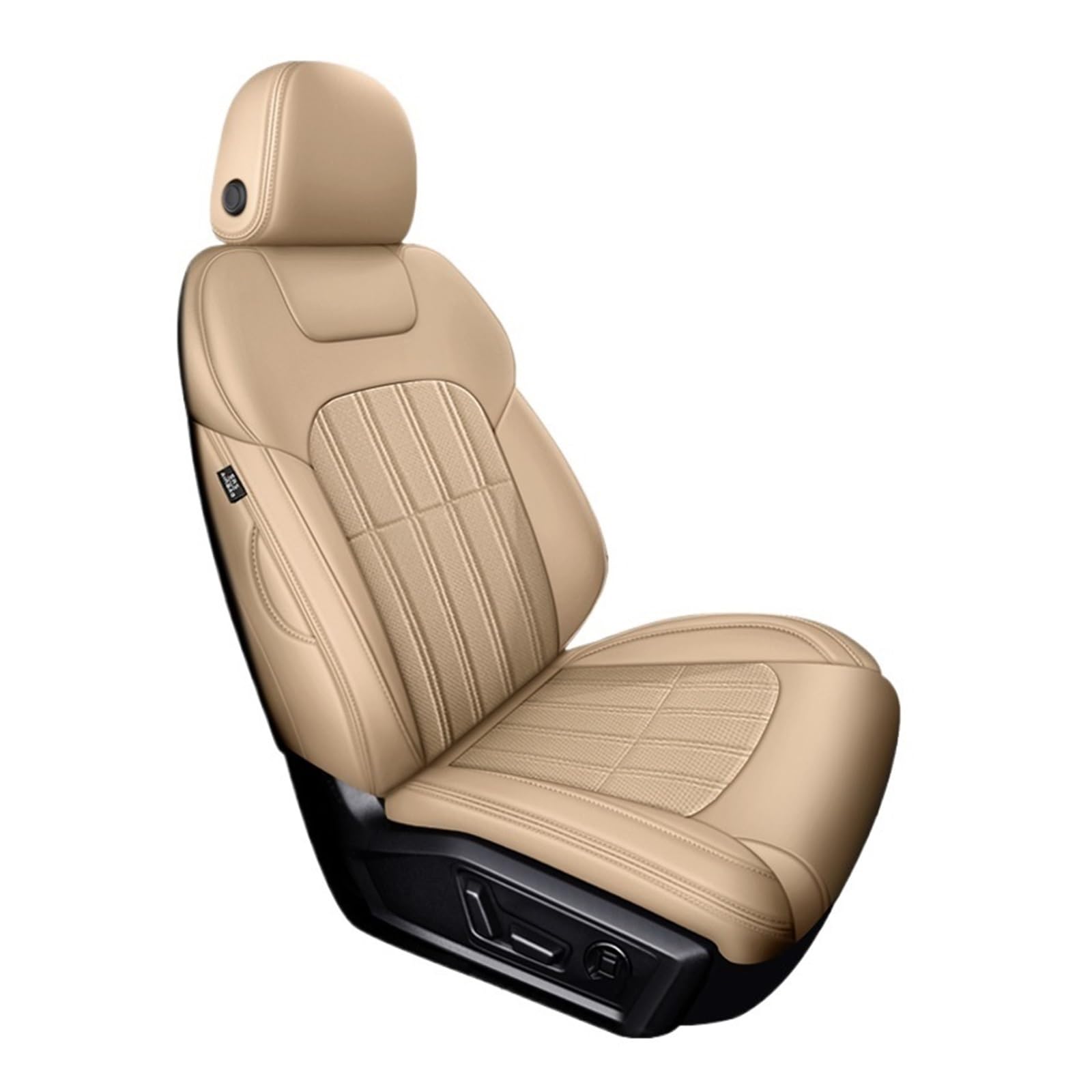 Autositzbezüge kompatibel for Volvo Xc60 V70 S40 V40 S80 Xc90 V50 S80 C30 Xc70 S90 Xc40 C70 Custom Leder Autozubehör(1Pcs-Beige) von SaDity