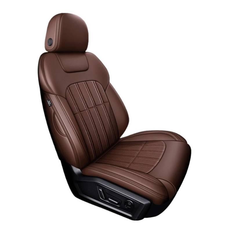 Autositzbezüge kompatibel for Volvo Xc60 V70 S40 V40 S80 Xc90 V50 S80 C30 Xc70 S90 Xc40 C70 Custom Leder Autozubehör(1Pcs-Coffee) von SaDity