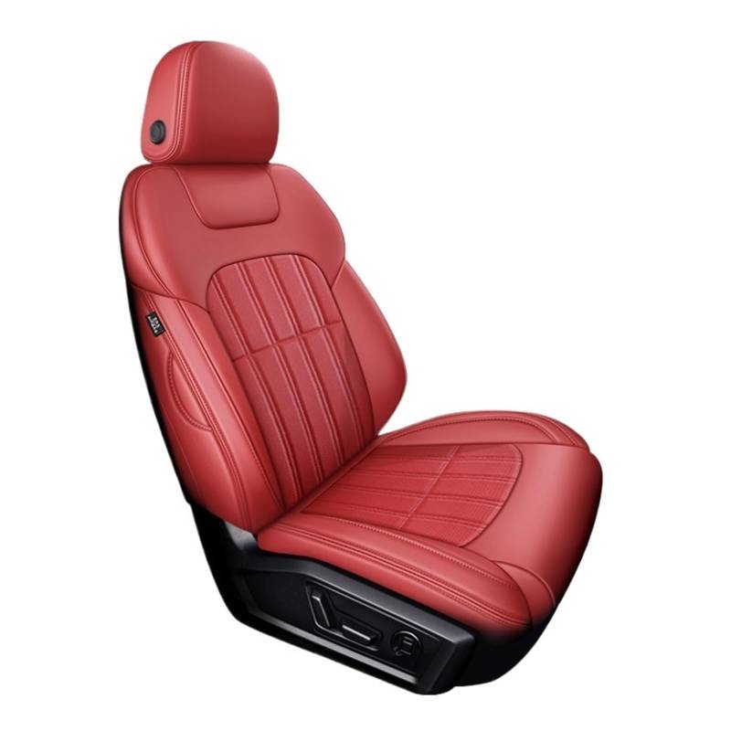 Autositzbezüge kompatibel for Volvo Xc60 V70 S40 V40 S80 Xc90 V50 S80 C30 Xc70 S90 Xc40 C70 Custom Leder Autozubehör(1Pcs-Red) von SaDity