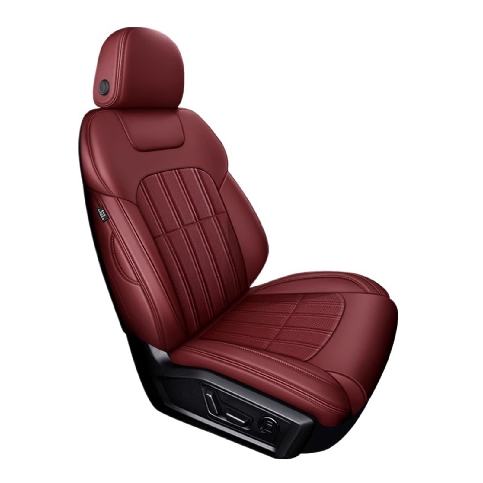 Autositzbezüge kompatibel for Volvo Xc60 V70 S40 V40 S80 Xc90 V50 S80 C30 Xc70 S90 Xc40 C70 Custom Leder Autozubehör(1Pcs-Wine Red) von SaDity