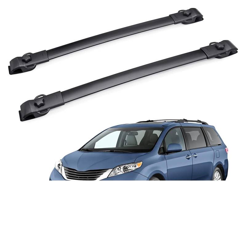 Dachträger-Querträger kompatibel for Toyota Sienna 2011–2020 mit Seitenschienen. Dachträger aus Aluminiumlegierung for Auto-Gepäckschienen von SaDity