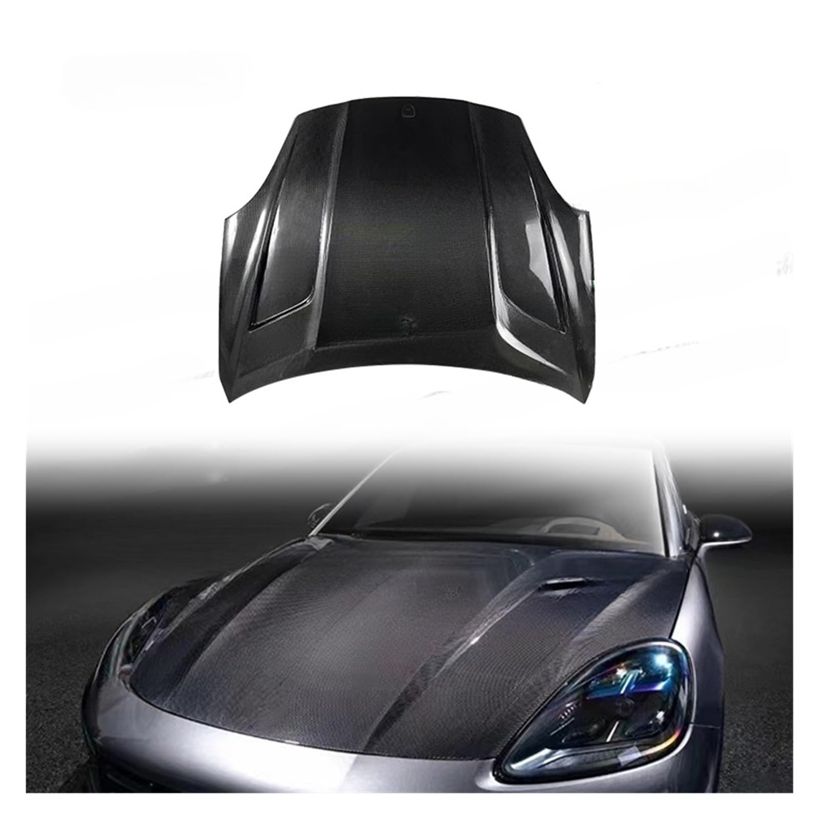 Dry Carbon Fiber T Stil Haube Kompatibel for Cayenne 9Y0 Motor Abdeckung Bonnet Auto Stoßstange Bodykit von SaDity