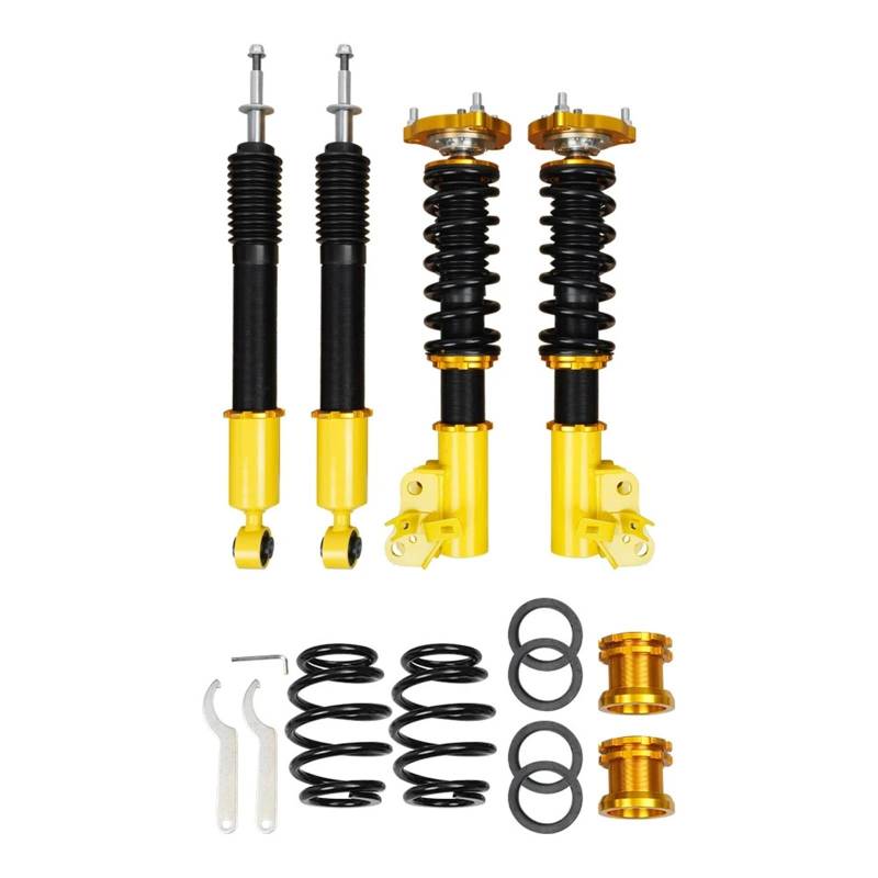 Einstellbare Gewindefahrwerke Streben Schocks Absorber Kits Aluminium Legierung Kompatibel for 2006-2011 Honda Civic EGR-1011(Gold) von SaDity