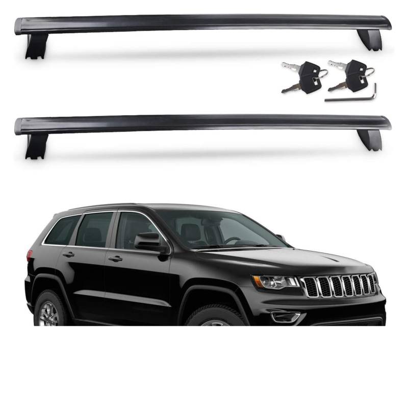 Kompatibel for Jeep Grand Cherokee 2011–2021, Dachträger for Autos, Zubehör, Querträger, Dachträger, Gepäckträger mit Diebstahlsicherung von SaDity