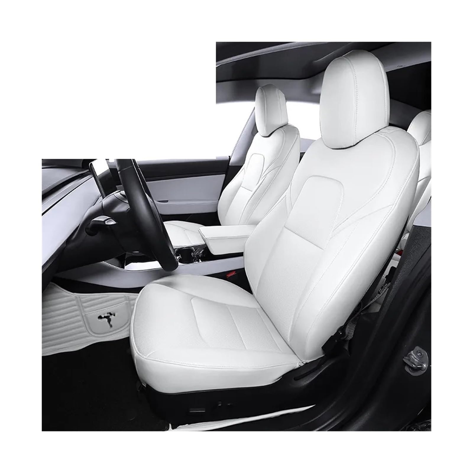 Kompatibel for Tesla Model 3(2024 Model 3,White Color_Full Surround_5 Seats) von SaDity