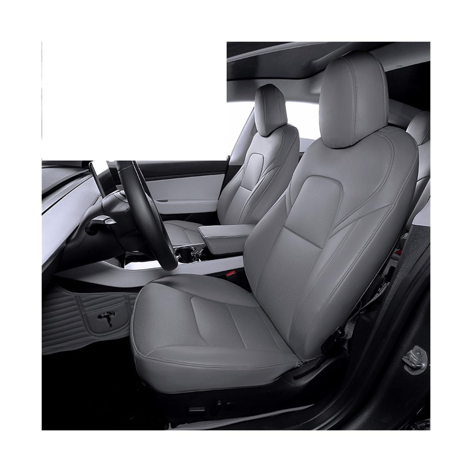 Kompatibel for Tesla Model 3(Model Y,Gray_Half Surround_5 Seats) von SaDity