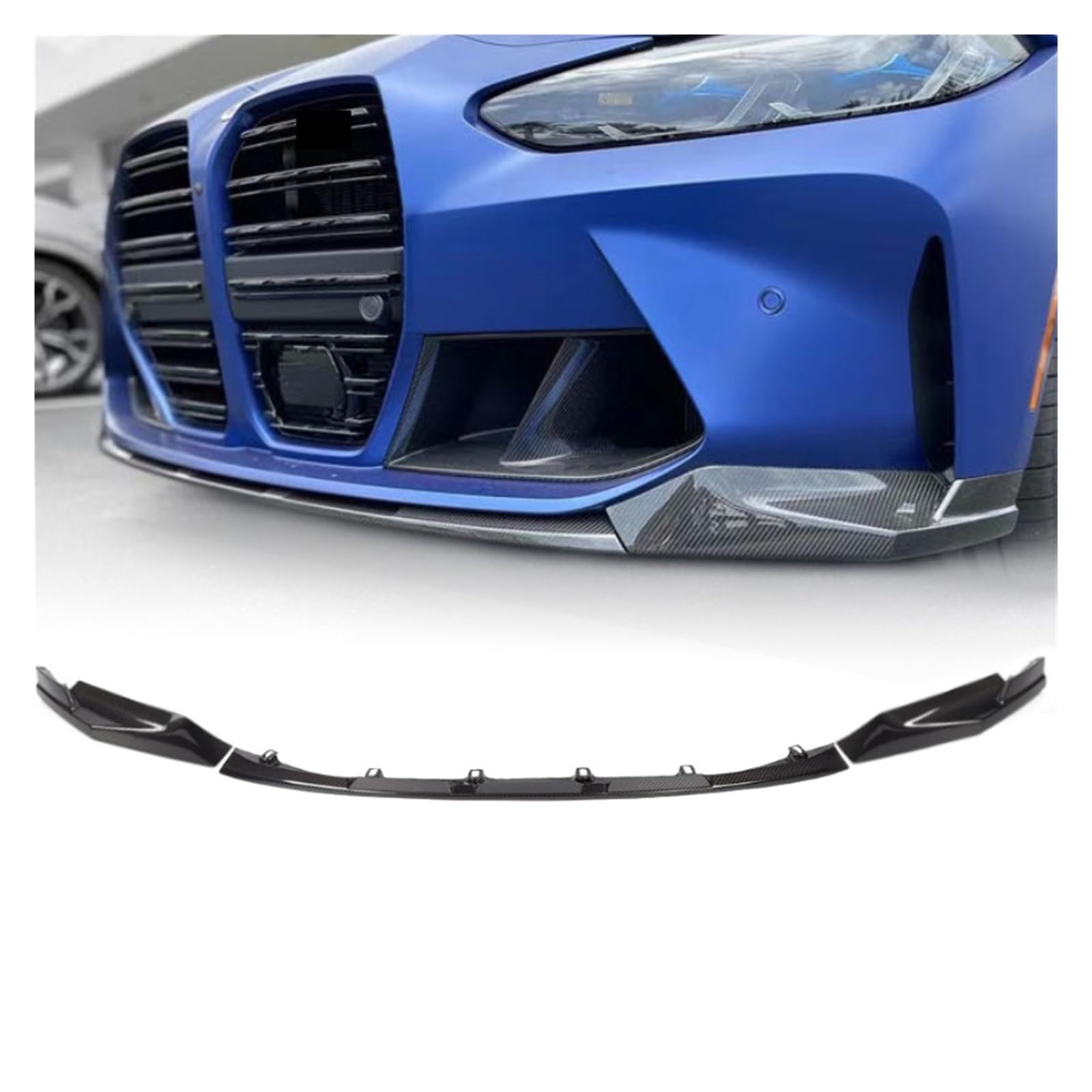 MP Style Carbon-Faser-Frontlippe, kompatibel for BMW 3 4 Serie G80 M3 G82 M4 2021 UP Frontstoßstange Lippe Kinnspoiler von SaDity