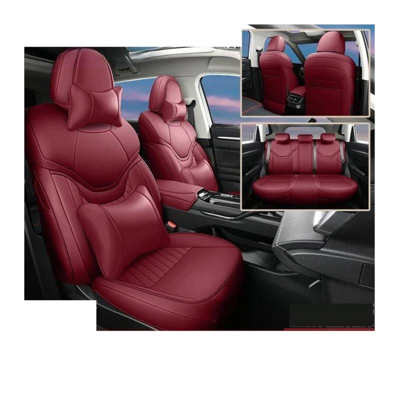 SaDity Leder-Autositzbezüge, komplettes Set, Sitzschutzbezug, Sitzbezüge, Autozubehör, kompatibel for Haval Jolion 2021 2022 2023 2024(Style A-A) von SaDity