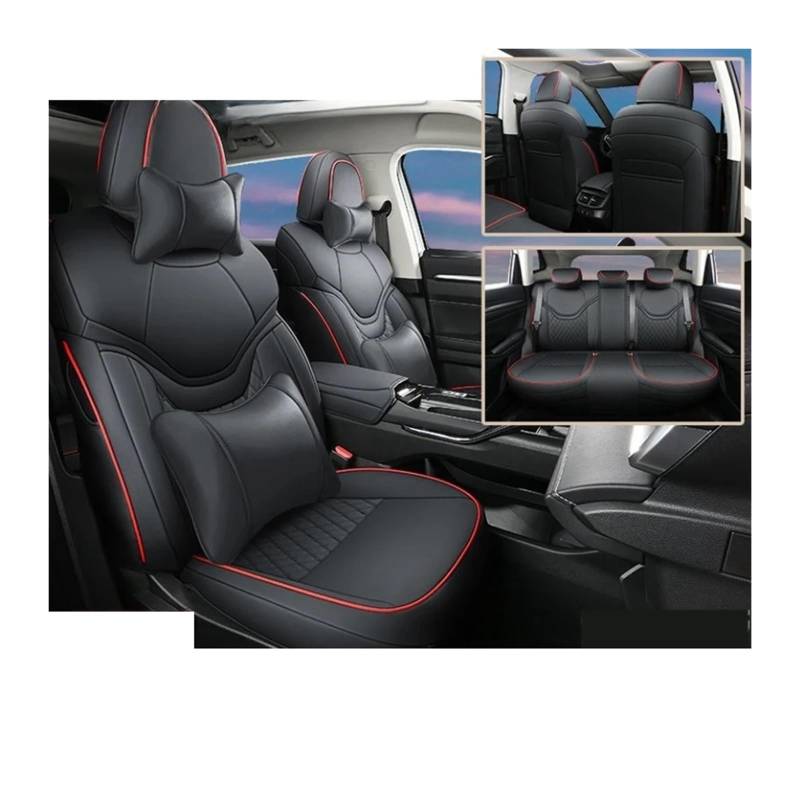 SaDity Leder-Autositzbezüge, komplettes Set, Sitzschutzbezug, Sitzbezüge, Autozubehör, kompatibel for Haval Jolion 2021 2022 2023 2024(Style D-D) von SaDity