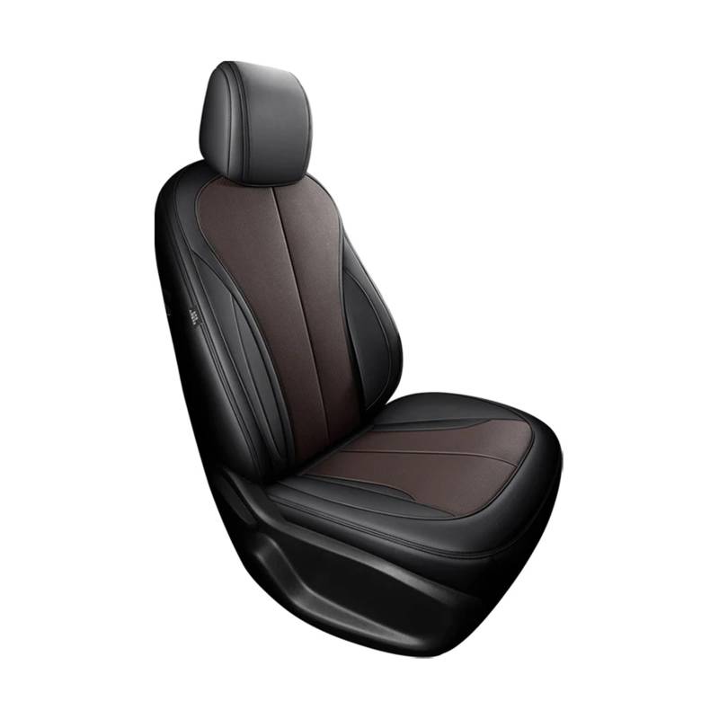 SaDity Maßgeschneiderte Autositzbezüge kompatibel for Mazda 3 Bk Cx5 6 Gh Cx30 2024 Demio Atenza Nappaleder Frau Mann Luxus Zubehör Auto Innenausstattung(1Pc-Black Coffee) von SaDity