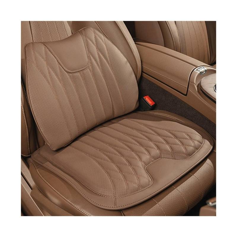 SaDity Universal Auto Sitz Abdeckung Leder Auto Lenden Unterstützung Kissen Lenden Kissen Komfortable Fahrer der Auto Sitz Taille Zurück Kissen(Brown A) von SaDity