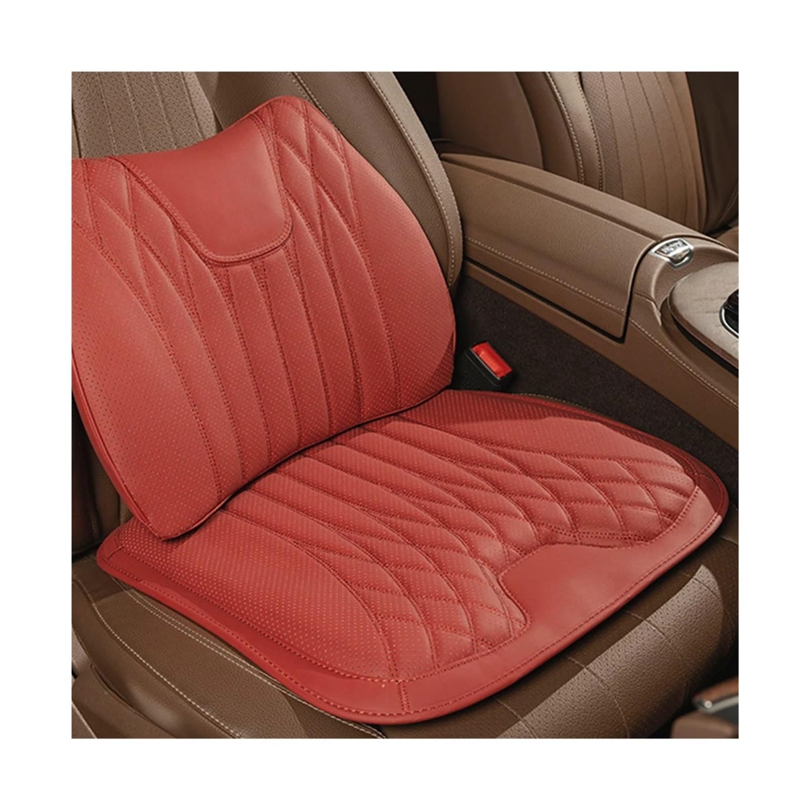 SaDity Universal Auto Sitz Abdeckung Leder Auto Lenden Unterstützung Kissen Lenden Kissen Komfortable Fahrer der Auto Sitz Taille Zurück Kissen(Red A) von SaDity