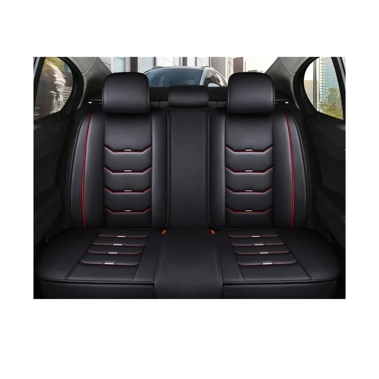 SaDity Universal-Autositzbezug kompatibel for Nissan alle Automodelle Qashqai Juke Leaf Armada Altima Cube Dualis Tiida Bluebird Autozubehör(Back Row 3seat) von SaDity