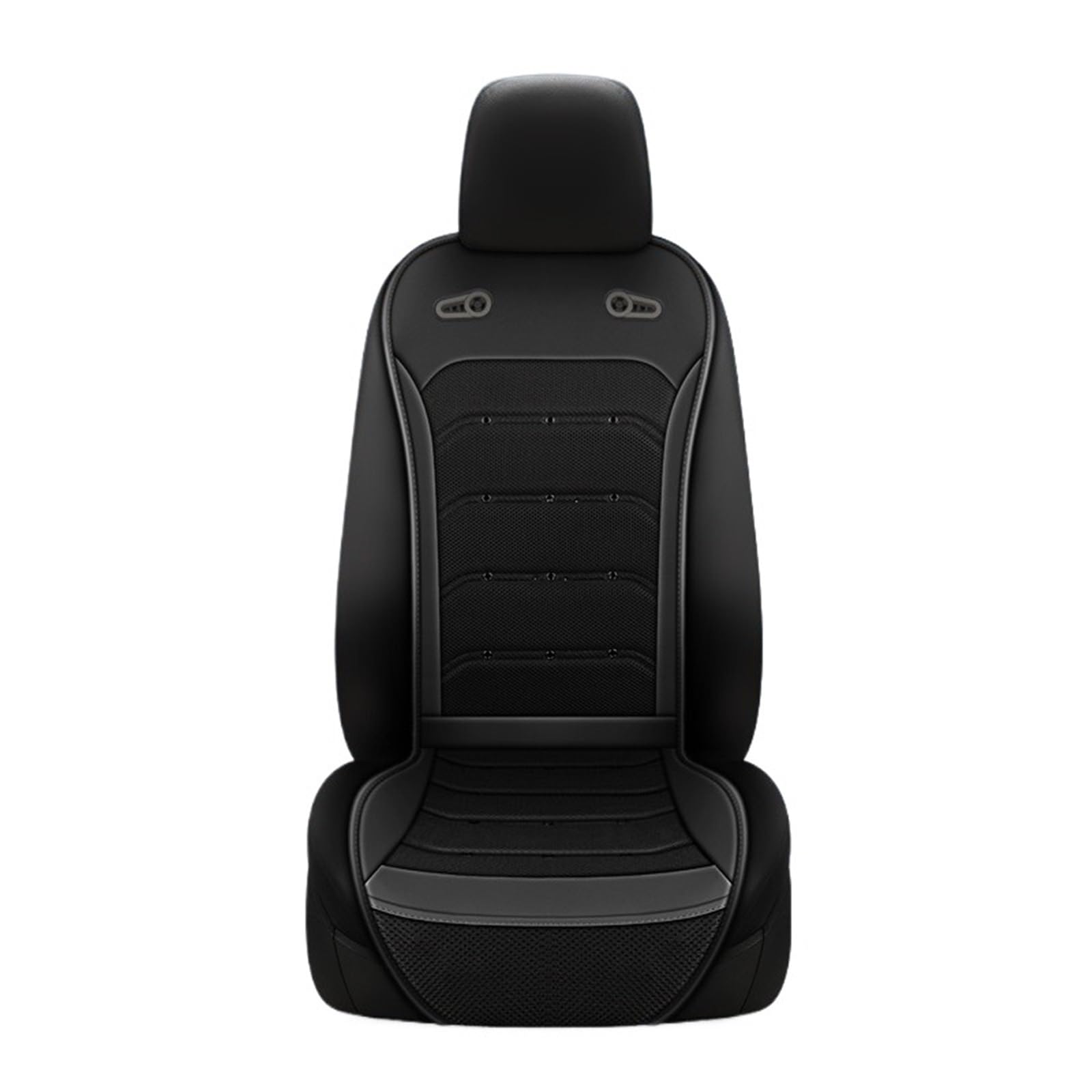 SaDity Universeller klimatisierter Sitzbezug, kühlendes Autositzkissen, DC 12 V/24 V, belüfteter Auto-Sitzbezug mit 24 Luftauslässen(Black 1 seat) von SaDity