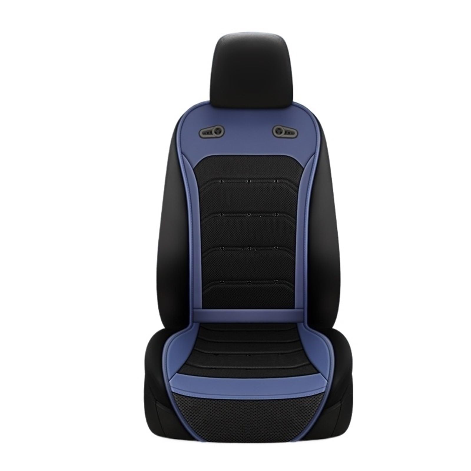 SaDity Universeller klimatisierter Sitzbezug, kühlendes Autositzkissen, DC 12 V/24 V, belüfteter Auto-Sitzbezug mit 24 Luftauslässen(Blue 1 seat) von SaDity