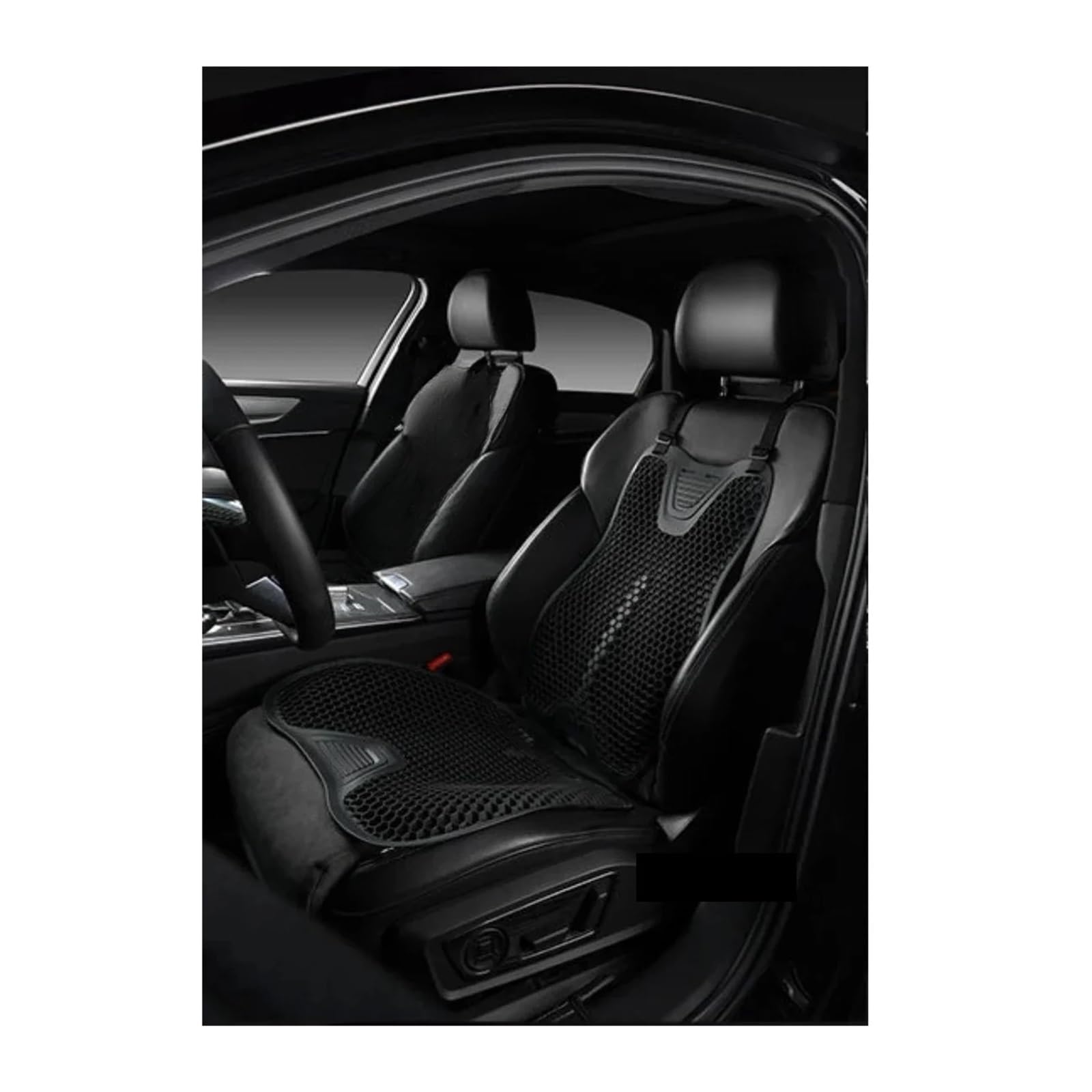 Universal Sommer Auto Sitz Abdeckung Kissen Atmungsaktive Cooling Pad Innen Sitz Rückenlehne Pad for Auto Seat Protector(1 seat Black) von SaDity