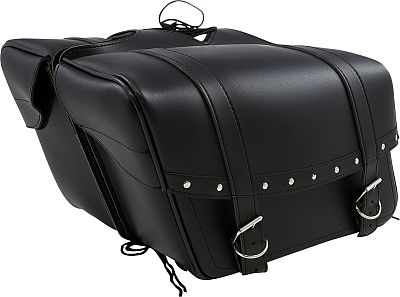 Saddlemen Highwayman Riveted Slant-Style, Satteltaschen - Schwarz/Silber - L von Saddlemen