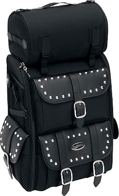 Saddlemen S3500S Deluxe, Sissybar-Tasche - Schwarz/Silber von Saddlemen