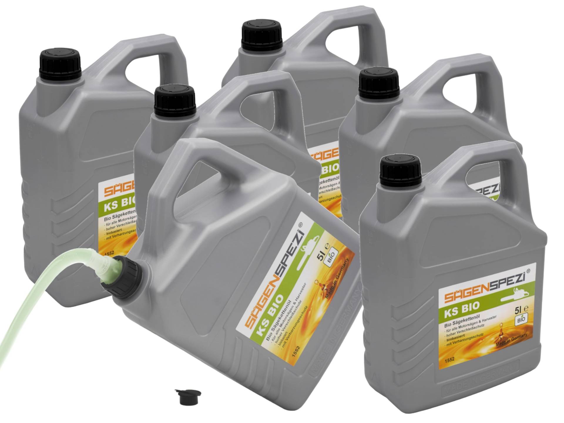 30 Liter BIO Sägenspezi Säge-Kettenöl Haftöl Bioöl für Motorsägen 6x 5 Liter (insgesamt 30L) von Sägenspezi