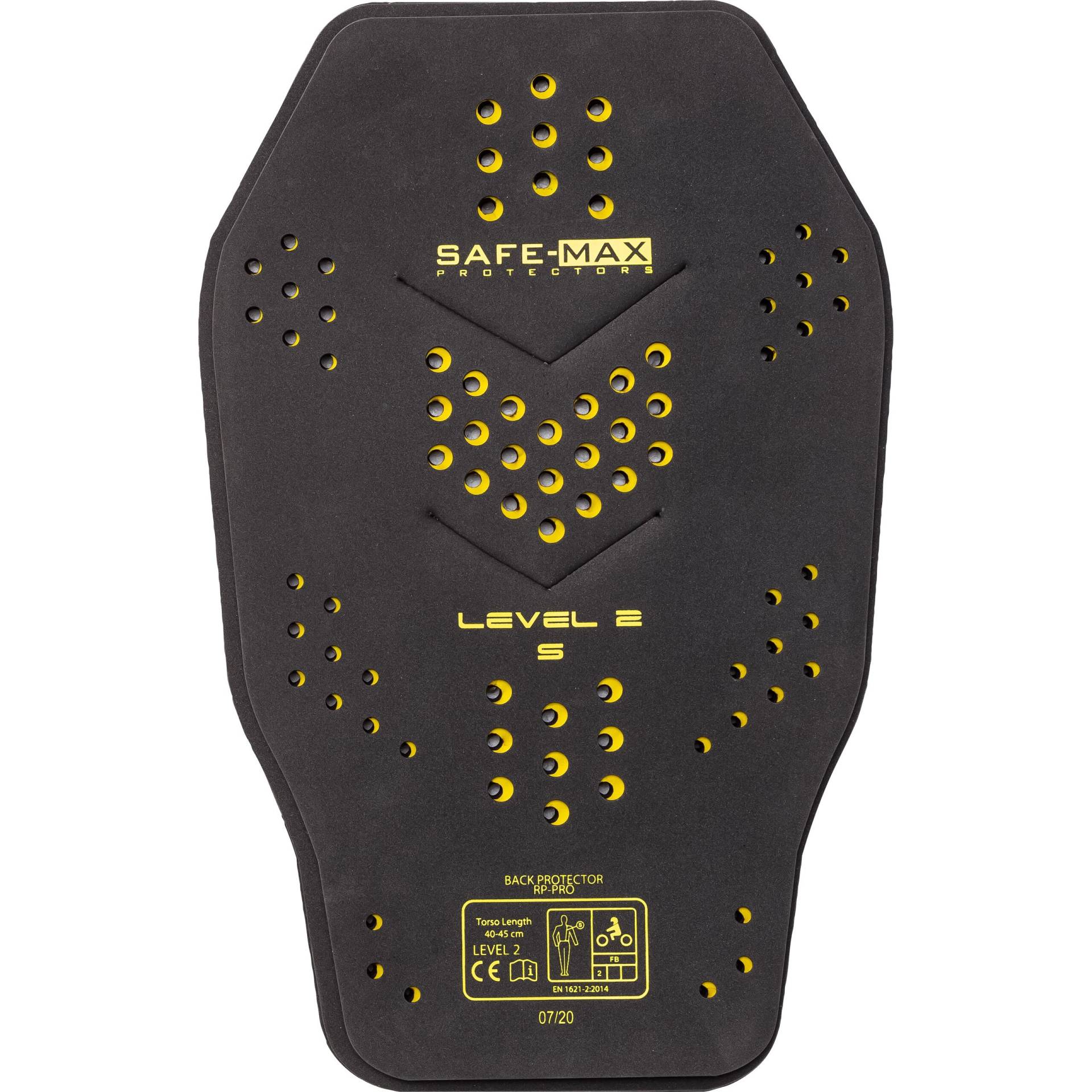 Safe Max Rückenprotektor RP-Pro Comfort 8.0 schwarz/gelb S von Safe Max