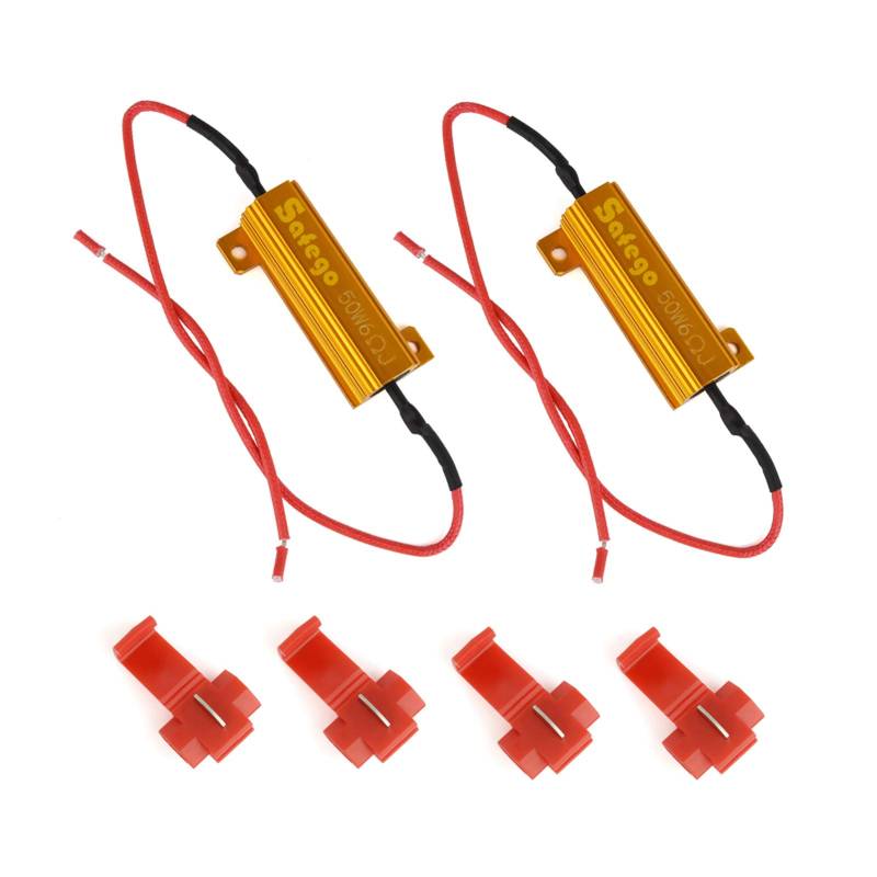 Safego 2x 50W 6ohm Lastwiderstand Widerstand for LED SMD Blinker Fehlercode fix von Safego