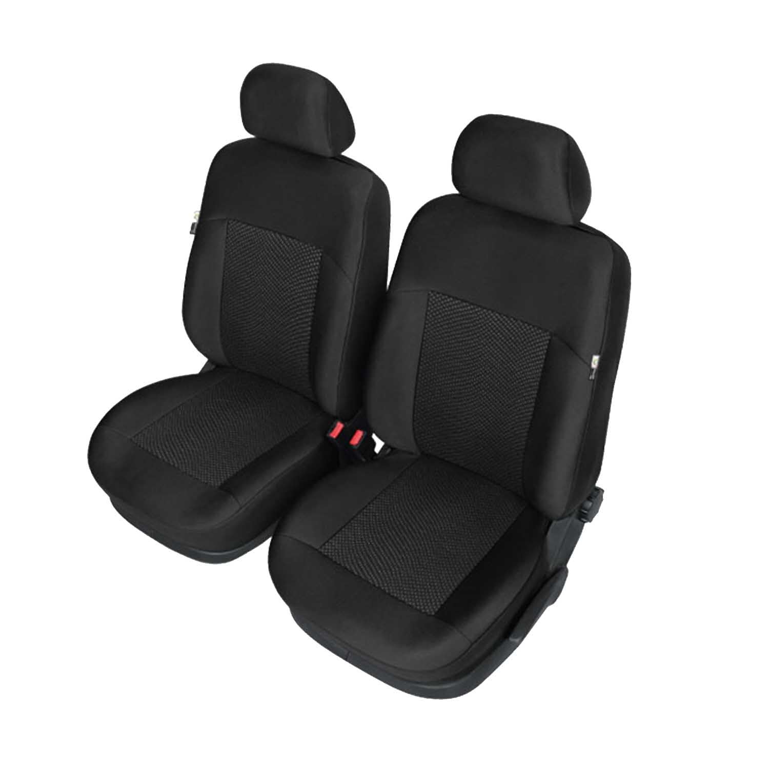 Autositzbezüge Autositzschoner Sitzbezüge 1+1 Front Vordersitze Kompatibel mit Opel Corsa Auto Sitzbezug Schwarz Autositzauflage Autositz Sitzauflagen Tuning Auto Zubehör Innenraum von Saferide