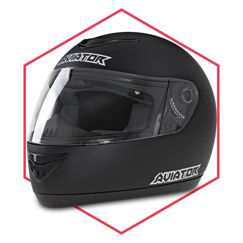 Integralhelm Mit Sonnenblende Schwarz Matt 55-56 Helm Motorradhelm Klapphelm von Saferide