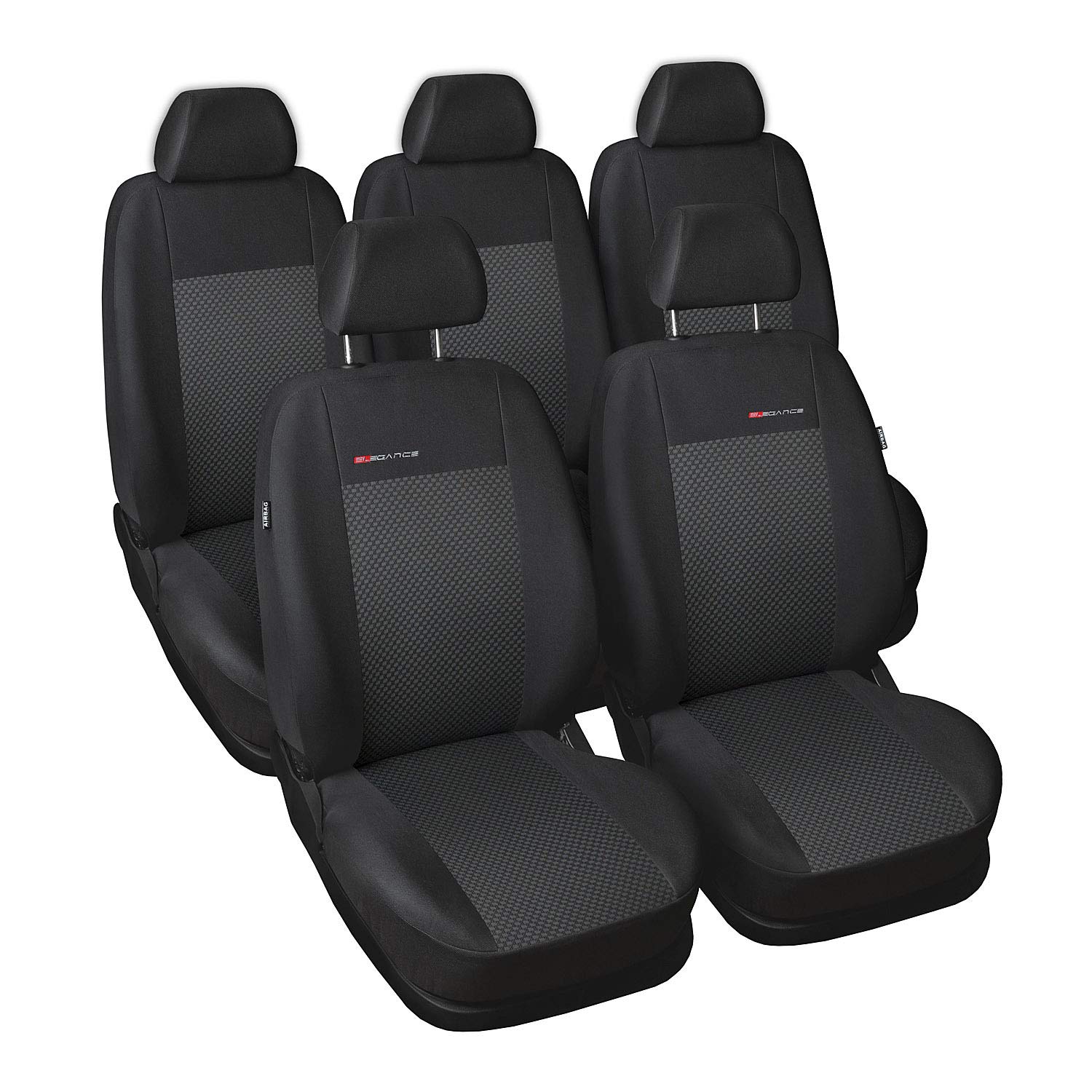 Saferide - Set completo di coprisedili per Auto, 5 posti, Colore: Grigio von Saferide