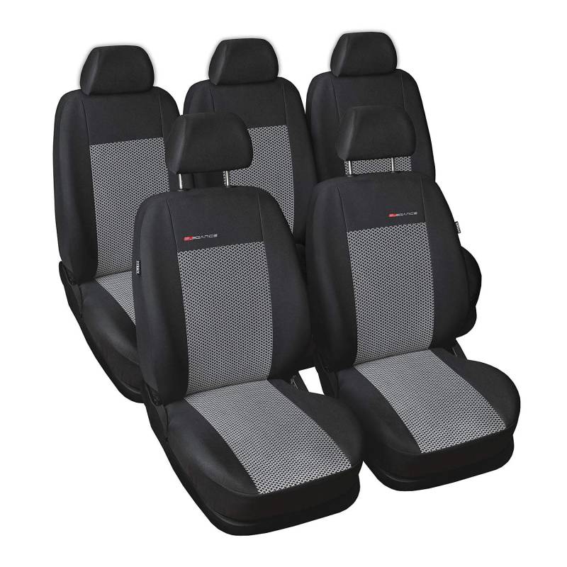 Saferide - Set completo di coprisedili per Auto, 5 posti, Colore: Grigio von Saferide