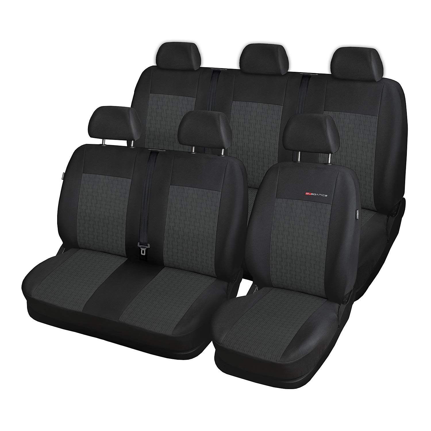 Saferide - Set completo di coprisedili per Auto, 6 posti, Colore: Grigio von Saferide