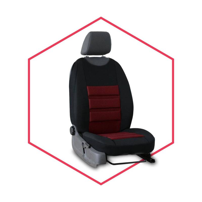 Saferide | Sitzauflage Auto Vordersitze Autositzmatte Wasserdicht Autositzbezug Fahrersitz Universal Sitzschutz Polyester Rot für Airbag geeignet 1 Autositz Vorne von Saferide