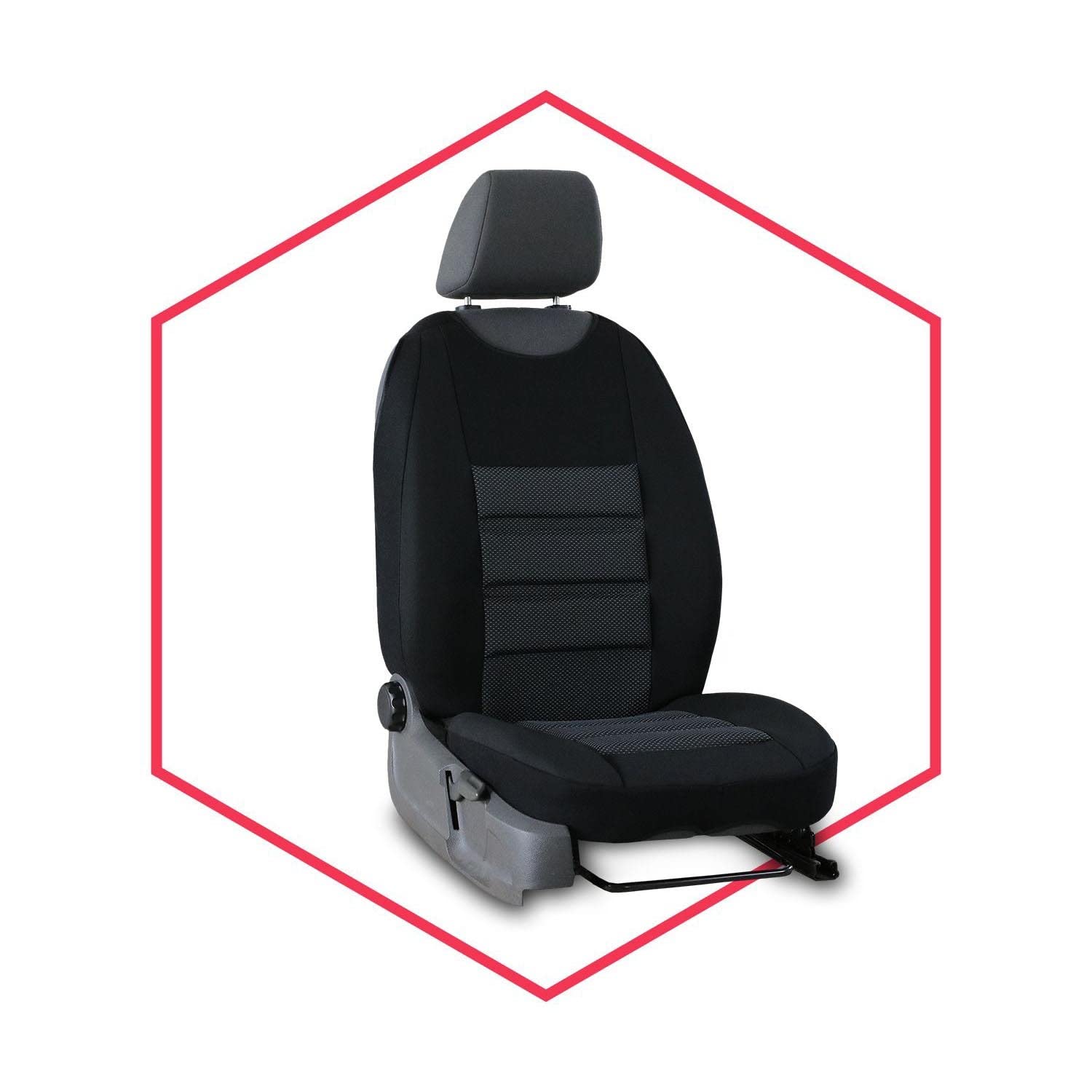 Saferide | Sitzauflage Auto Vordersitze Autositzmatte Wasserdicht Autositzbezug Fahrersitz Universal Sitzschutz Polyester Schwarz für Airbag geeignet 1 Autositz Vorne von Saferide