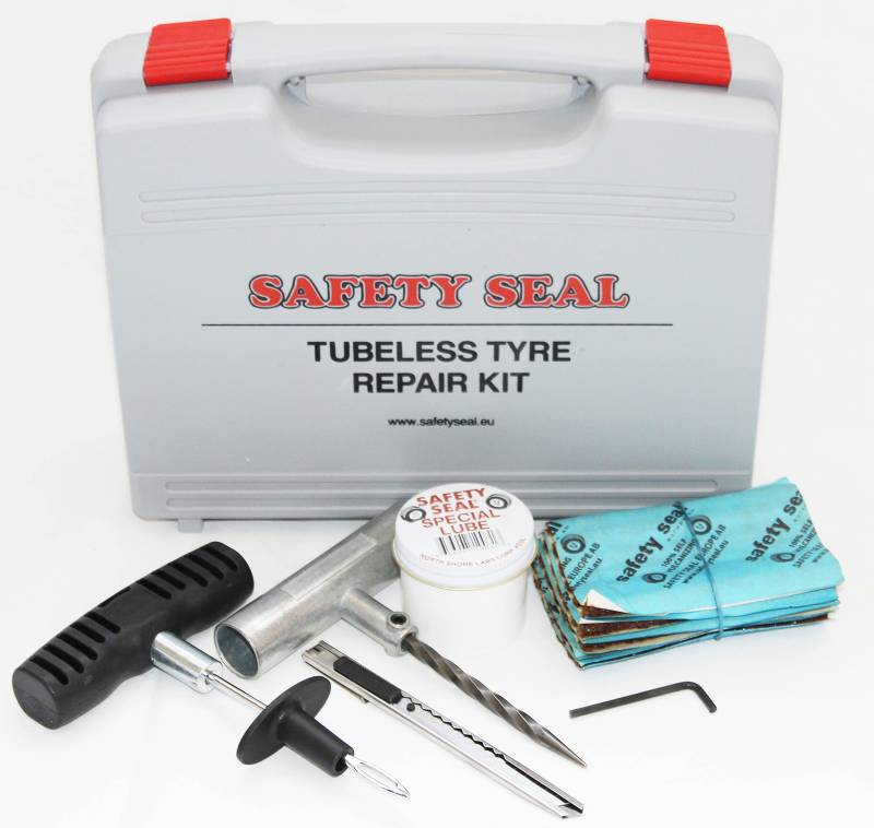 Reifenreparatur-Starter Set "Safety Seal " für PKW, die ultimative Reparatur von Reifen, TÜV-geprüft von Safety Seal