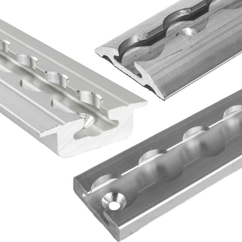 Safetytex Alu Zurrschiene eckige Form mit Bohrungen Airlineschiene 20mm Löcher Ladungssicherung LKW Anhänger Wohnmobil Zurrleiste vierkant von Safetytex