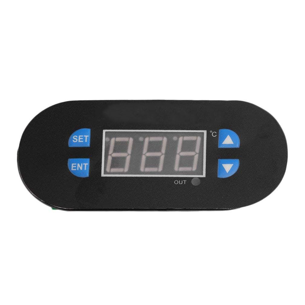 Digital Thermostat Temperaturregler -55~120°C, Heizen/Kühlen Temperierschalter Modul Bord Temperature Controller mit NTC 10K Sensor, 24V DC [Rot] von SagaSave