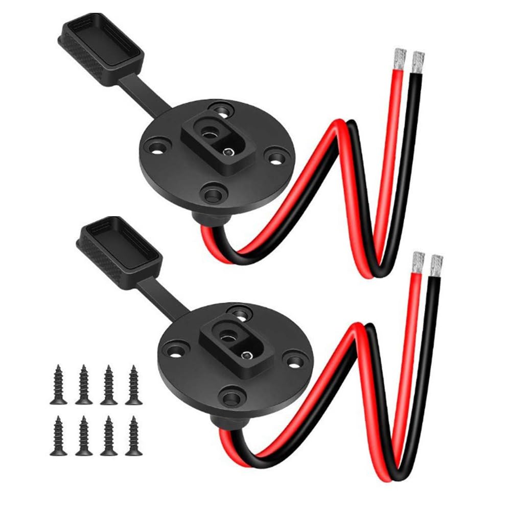 SAE-Steckverbinder, solarbetrieben, wetterfest, SAE-Buchse, Seitenwandanschluss mit Schrauben, SAE-Kabelverbinder für Motorrad, Solargenerator, Batterieladegerät, 2 Stück von SagaSave