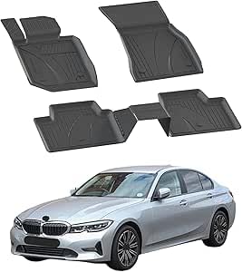 Fußmatten für BMW G20 3er 2019-2024 | 4.5D Premium TPE Gummi Automatten Antirutsch Gummimatten Wasserdicht Car Auto Matte Schwarz von Sahler