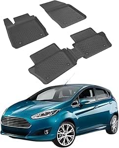 Fußmatten für Ford Fiesta 2009-2017 | 4.5D Premium TPE Gummi Automatten Antirutsch Gummimatten Wasserdicht Car Auto Matte Schwarz von Sahler