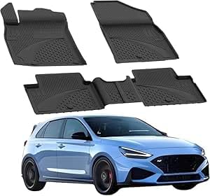 Fußmatten für Hyundai I30 2016-2024 | 4.5D Premium TPE Gummi Automatten Antirutsch Gummimatten Wasserdicht Car Auto Matte Schwarz von Sahler