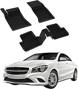 Fußmatten für Mercedes CLA Coupe C117 2013-2018 | 4.5D Premium TPE Gummi Automatten Antirutsch Gummimatten Wasserdicht Car Auto Matte Schwarz von Sahler