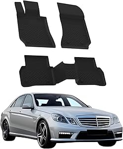 Fußmatten für Mercedes W212 E-Klasse 2009-2016 | 4.5D Premium TPE Gummi Automatten Antirutsch Gummimatten Wasserdicht Car Auto Matte Schwarz von Sahler