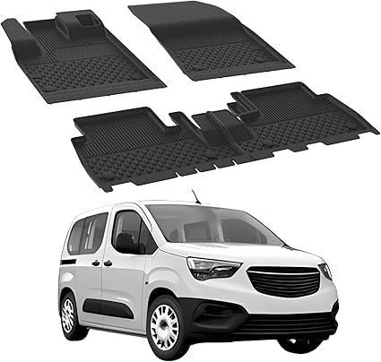 Fußmatten für Opel Combo Life E 2018-2024 | 4.5D Premium TPE Gummi Automatten Antirutsch Gummimatten Wasserdicht Car Auto Matte Schwarz von Sahler