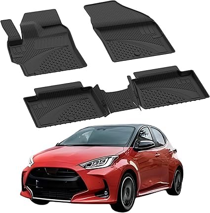 Fußmatten für Toyota Yaris Cross 2020-2024 | 4.5D Premium TPE Gummi Automatten Antirutsch Gummimatten Wasserdicht Car Auto Matte Schwarz von Sahler