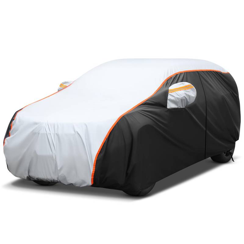 Sailnovo 10-Schichten Autoabdeckung Wasserdicht, Vollgarage Autoplane für Regen Sonne Staub Schutz, UV-Schutz Outdoor Vollautoabdeckung für Kombi, Car Cover 450 * 183 * 150cm (Länge bis 450cm) von Sailnovo