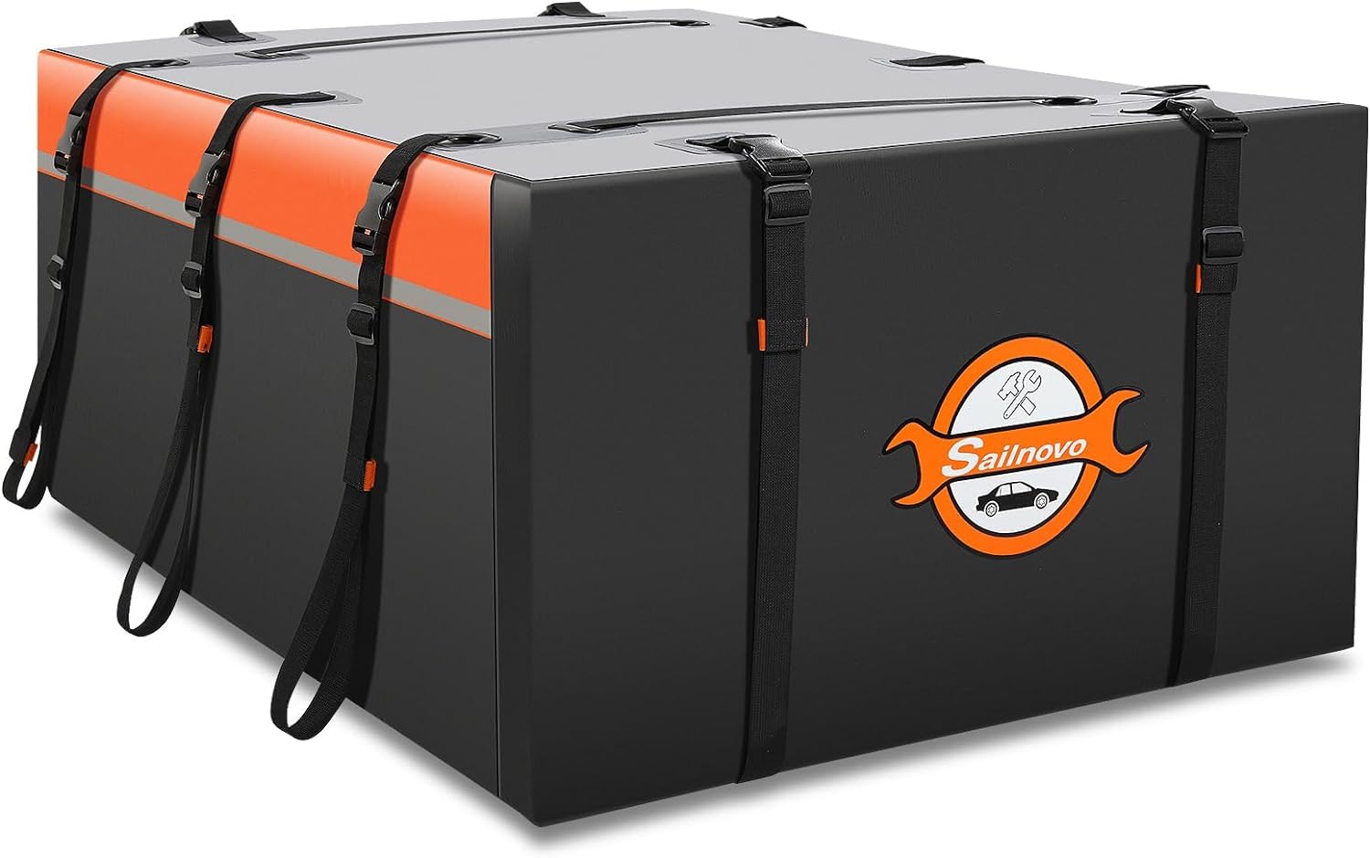 Sailnovo Auto Dachbox Faltbare 20 Kubikfuß Wasserdicht Dachtasche Gepäckbox Tasche Aufbewahrungsbox mit a Antirutschmatte, für Fahrzeuge mit/ohne Gepäckträger Gepäcktransport, Vans, SUVs von Sailnovo