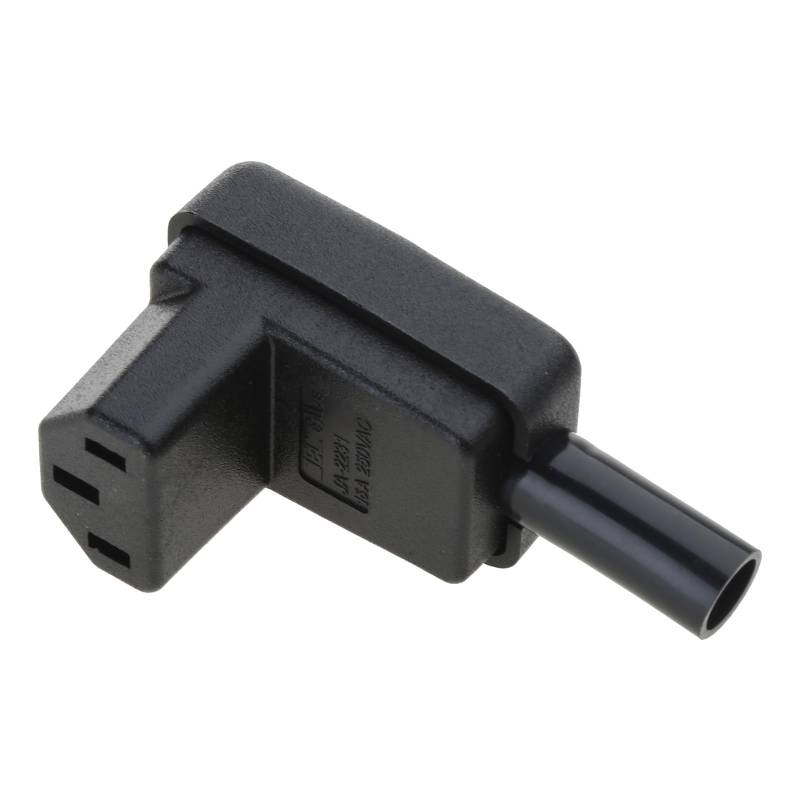 C13 Netzstecker IEC 320 90° Winkel wiederverdrahtbarer Kabelverbinder 250V 10A C13 Buchse Stecker für tragbare 24-polige 3-Wege-Mehrfach für Synchro-Start-Splitter-Verlängerungskabel Adapter von Saiyana