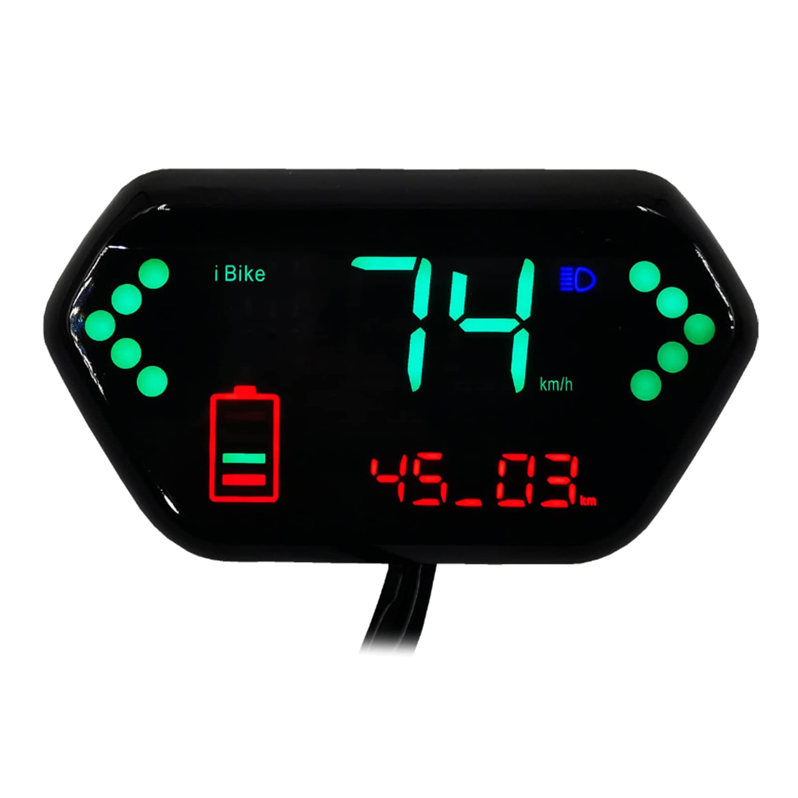 Elektrisches Schwarzes Fahrrad LCD Display Mit Geschwindigkeitsmesser Und Batteriestatusanzeige Tachometer Fahrradcomputer von Saiyana