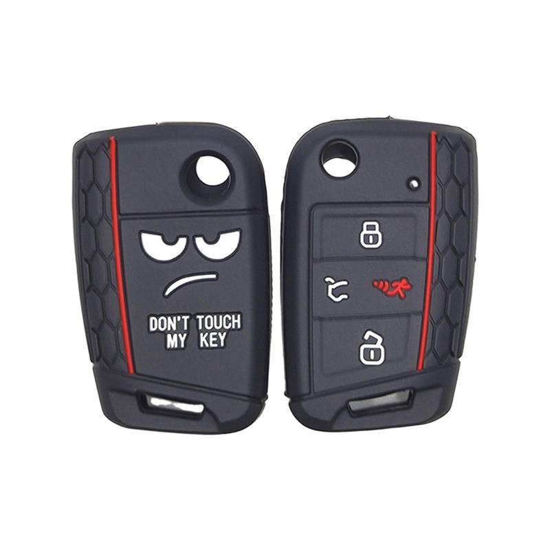 Saiyana Auto Schlüssel Abdeckung Silikon Auto Smart Schlüssel 3 Taste Schutz Für MK7 2016 2017 Auto Remote Key Fob von Saiyana