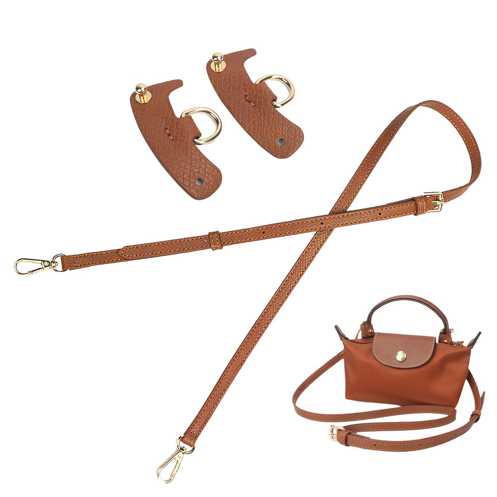 Taschengurt Schultergurt für Taschen Schultergurt Tasche Verstellbarer Leder-Ersatzriemen Braun Tasche Schultergurt Riemen der Umhängetasche für Longchamp Handtasche Umhängetasche von Sakerr