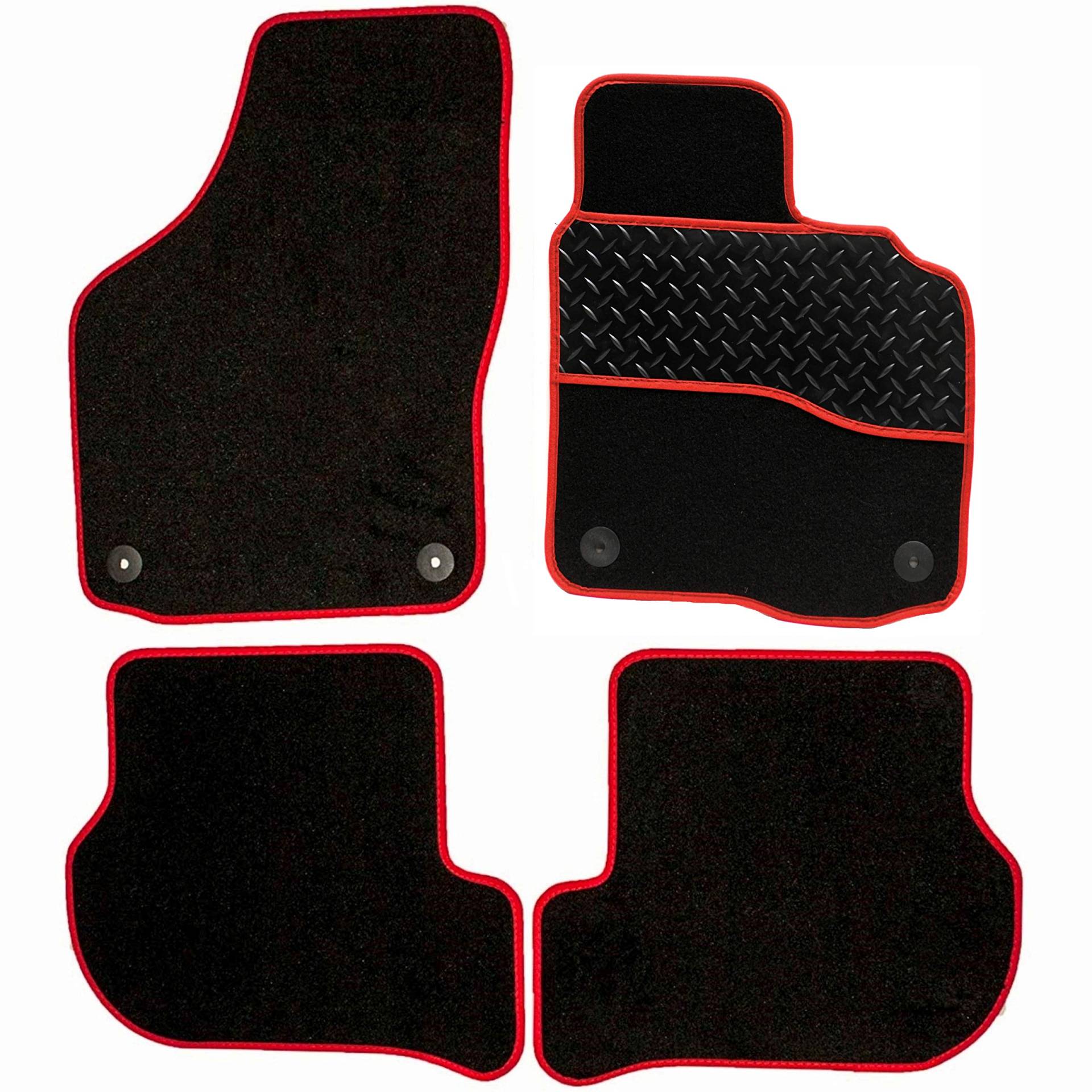 Sakura WW8254RD Fußmatte, Rubber Heelpad, Roter Rand, Stück: 1 von sakura